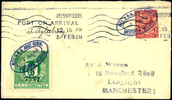 Railway Letter Stamps Metropolitan & Great Central Joint Committee